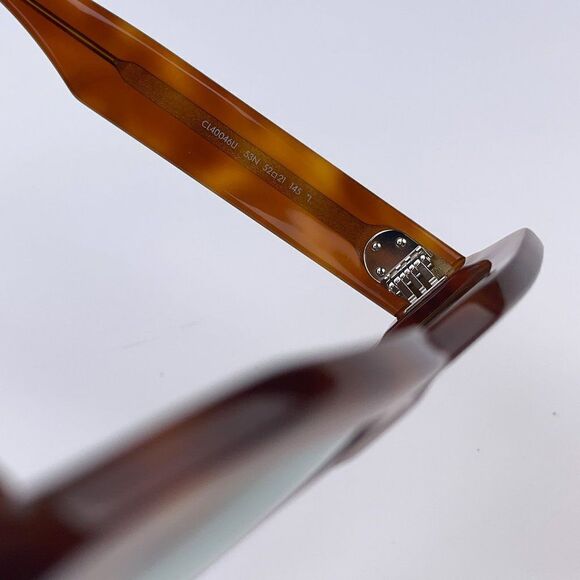 NEW CELINE CL40046U 53N Tortoise Green Women Butterfly Mirrored Sunglasses - Picture 7 of 9